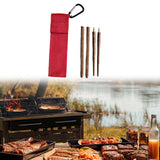 Maxbell Travel Chopsticks Foldable Multiple Use Wood Portable for Office Home Picnic Brown