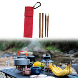 Maxbell Travel Chopsticks Foldable Multiple Use Wood Portable for Office Home Picnic Brown