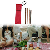 Maxbell Travel Chopsticks Foldable Multiple Use Wood Portable for Office Home Picnic Brown