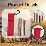 Maxbell Travel Chopsticks Foldable Multiple Use Wood Portable for Office Home Picnic Brown
