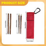 Maxbell Travel Chopsticks Foldable Multiple Use Wood Portable for Office Home Picnic Brown