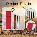 Maxbell Travel Chopsticks Foldable Multiple Use Wood Portable for Office Home Picnic Red