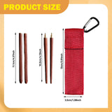 Maxbell Travel Chopsticks Foldable Multiple Use Wood Portable for Office Home Picnic Red