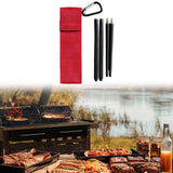 Maxbell Travel Chopsticks Foldable Multiple Use Wood Portable for Office Home Picnic Black