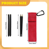 Maxbell Travel Chopsticks Foldable Multiple Use Wood Portable for Office Home Picnic Black