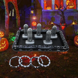Maxbell Giant Tombstone Ring Toss Game Inflatable Halloween Decor for Kids Classroom