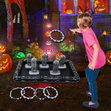 Maxbell Giant Tombstone Ring Toss Game Inflatable Halloween Decor for Kids Classroom