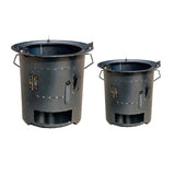 Maxbell Wood Burning Furnace Sturdy Outdoor Cooking Fire Pit for Beach Barbecue Home 26.5 cmx25 cm