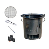 Maxbell Wood Burning Furnace Sturdy Outdoor Cooking Fire Pit for Beach Barbecue Home 35 cmx30 cm