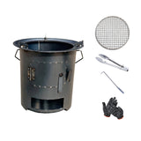 Maxbell Wood Burning Furnace Sturdy Outdoor Cooking Fire Pit for Beach Barbecue Home 35 cmx30 cm