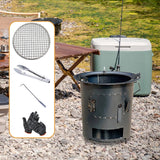 Maxbell Wood Burning Furnace Sturdy Outdoor Cooking Fire Pit for Beach Barbecue Home 35 cmx30 cm