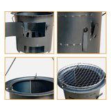 Maxbell Wood Burning Furnace Sturdy Outdoor Cooking Fire Pit for Beach Barbecue Home 35 cmx30 cm