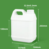 Maxbell 2L Plastic Jug Easy to Clean Heavy Duty Water Container for Liquids Home Oil milky white