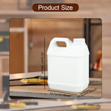 Maxbell 2L Plastic Jug Easy to Clean Heavy Duty Water Container for Liquids Home Oil milky white