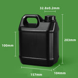 Maxbell 2L Plastic Jug Easy to Clean Heavy Duty Water Container for Liquids Home Oil black