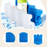 Maxbell 5 Pieces Ice Cooling Blocks AntiSlip Empty Ice Pack for Family Picnics Beach Blue
