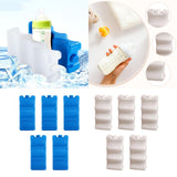 Maxbell 5 Pieces Ice Cooling Blocks AntiSlip Empty Ice Pack for Family Picnics Beach Blue