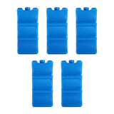 Maxbell 5 Pieces Ice Cooling Blocks AntiSlip Empty Ice Pack for Family Picnics Beach Blue