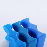 Maxbell 5 Pieces Ice Cooling Blocks AntiSlip Empty Ice Pack for Family Picnics Beach Blue