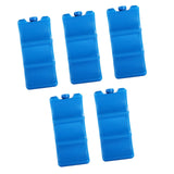 Maxbell 5 Pieces Ice Cooling Blocks AntiSlip Empty Ice Pack for Family Picnics Beach Blue