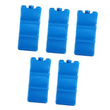 Maxbell 5 Pieces Ice Cooling Blocks AntiSlip Empty Ice Pack for Family Picnics Beach Blue