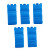 Maxbell 5 Pieces Ice Cooling Blocks AntiSlip Empty Ice Pack for Family Picnics Beach Blue
