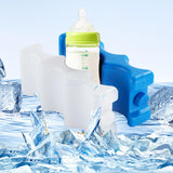 Maxbell 5 Pieces Ice Cooling Blocks AntiSlip Empty Ice Pack for Family Picnics Beach Blue