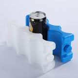 Maxbell 5 Pieces Ice Cooling Blocks AntiSlip Empty Ice Pack for Family Picnics Beach Blue
