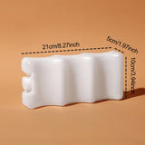 Maxbell 5 Pieces Ice Cooling Blocks AntiSlip Empty Ice Pack for Family Picnics Beach White