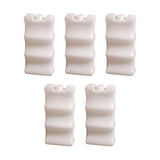 Maxbell 5 Pieces Ice Cooling Blocks AntiSlip Empty Ice Pack for Family Picnics Beach White