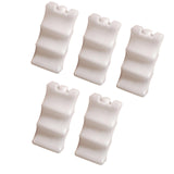 Maxbell 5 Pieces Ice Cooling Blocks AntiSlip Empty Ice Pack for Family Picnics Beach White
