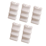 Maxbell 5 Pieces Ice Cooling Blocks AntiSlip Empty Ice Pack for Family Picnics Beach White