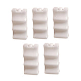 Maxbell 5 Pieces Ice Cooling Blocks AntiSlip Empty Ice Pack for Family Picnics Beach White