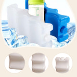 Maxbell 5 Pieces Ice Cooling Blocks AntiSlip Empty Ice Pack for Family Picnics Beach White