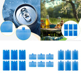 Maxbell 6x Ice Boxes Sturdy Cold Chain Transport Box for Air Conditioning Travel Fan Blue Snowflake