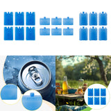 Maxbell 6x Ice Boxes Sturdy Cold Chain Transport Box for Air Conditioning Travel Fan Blue Snowflake