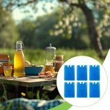 Maxbell 6x Ice Boxes Sturdy Cold Chain Transport Box for Air Conditioning Travel Fan Blue Snowflake