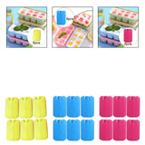 Maxbell 6 Pieces Ice Pack for Travel Cool Box Ice Cooler Blocks for Home Camping BBQ Yellow