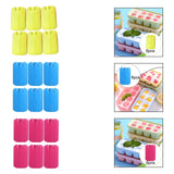 Maxbell 6 Pieces Ice Pack for Travel Cool Box Ice Cooler Blocks for Home Camping BBQ Yellow