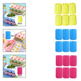 Maxbell 6 Pieces Ice Pack for Travel Cool Box Ice Cooler Blocks for Home Camping BBQ Yellow