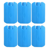 Maxbell 6 Pieces Ice Pack for Travel Cool Box Ice Cooler Blocks for Home Camping BBQ Blue