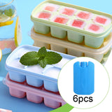 Maxbell 6 Pieces Ice Pack for Travel Cool Box Ice Cooler Blocks for Home Camping BBQ Blue