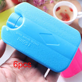 Maxbell 6 Pieces Ice Pack for Travel Cool Box Ice Cooler Blocks for Home Camping BBQ Blue