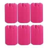 Maxbell 6 Pieces Ice Pack for Travel Cool Box Ice Cooler Blocks for Home Camping BBQ Dark Pink