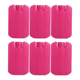 Maxbell 6 Pieces Ice Pack for Travel Cool Box Ice Cooler Blocks for Home Camping BBQ Dark Pink