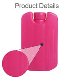 Maxbell 6 Pieces Ice Pack for Travel Cool Box Ice Cooler Blocks for Home Camping BBQ Dark Pink