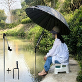 Maxbell Parasol Holder Stable Metal Universal Adjustable Clamp for Picnic Patio Lawn