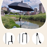 Maxbell Parasol Holder Stable Metal Universal Adjustable Clamp for Picnic Patio Lawn