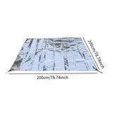 Maxbell Double Sided Aluminum Foil Pad Sturdy Portable for Camping Beach Tent Hiking 200x200cm