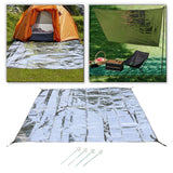 Maxbell Double Sided Aluminum Foil Pad Sturdy Portable for Camping Beach Tent Hiking 200x200cm